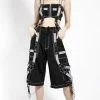 Tripp NYC Black Reflective Chain Crop 2 Tripp NYC Black Reflective Chain Crop