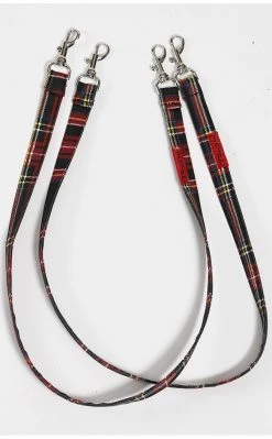 Tripp NYC Black Tartan Bondage Straps