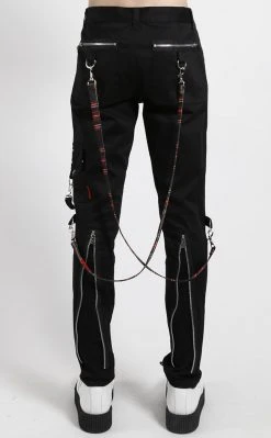 Tripp NYC Black Tartan Bondage Straps