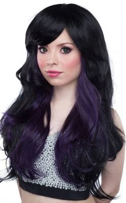 Rockstar Wigs Black & Violet Downtown Girl Wig