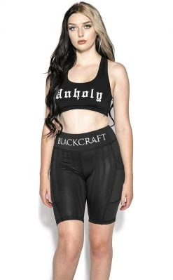 Blackcraft Black Stripe Bike Shorts Clothing