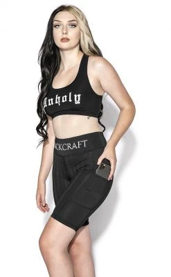 Blackcraft Black Stripe Bike Shorts Clothing