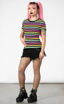 Killstar Clothing Blair Rainbow Top