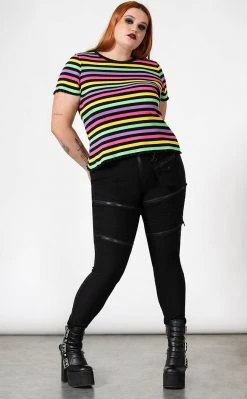 Killstar Clothing Blair Rainbow Top