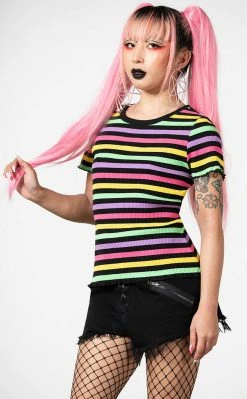 Killstar Clothing Blair Rainbow Top