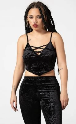 Killstar Blasphemia Strappy Top Clothing