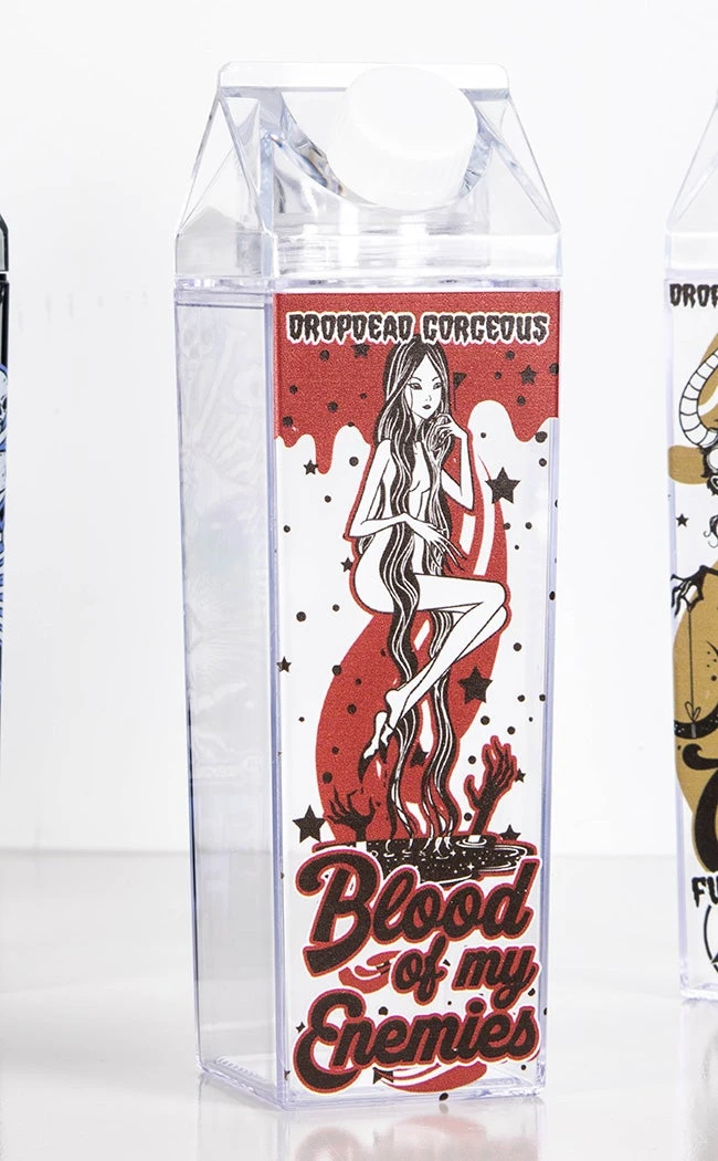 Drop Dead Gorgeous Blood Of My Enemies Milk Carton Drink Bottle 4 Drop Dead Gorgeous Blood Of My Enemies Milk Carton Drink Bottle