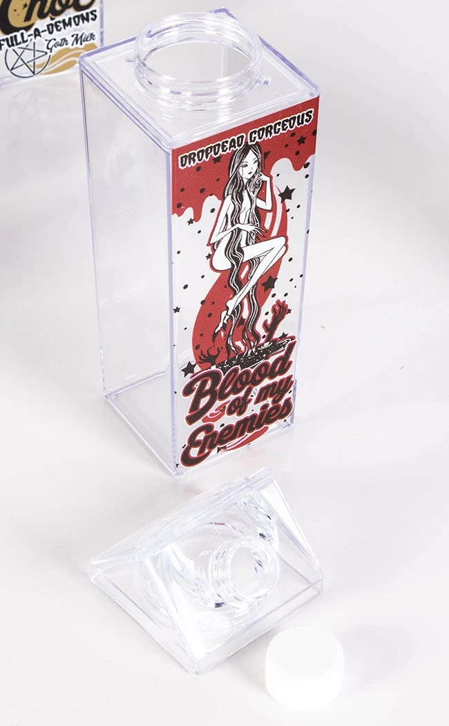Drop Dead Gorgeous Blood Of My Enemies Milk Carton Drink Bottle 6 Drop Dead Gorgeous Blood Of My Enemies Milk Carton Drink Bottle