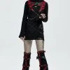 Punk Rave Bloodsucker Legwarmers | Red & Black