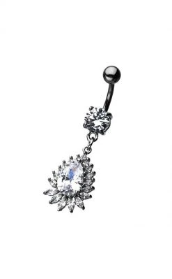 TB Jewellery Blooming Teardrop Navel Ring