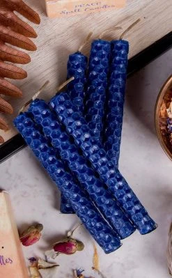 Blue Peace Beeswax Spell Candles 9 Blue Peace Beeswax Spell Candles
