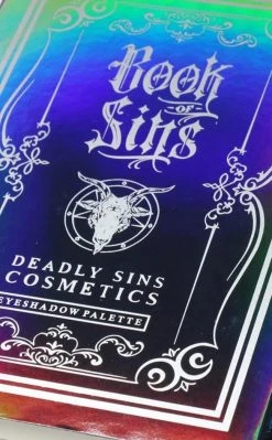 Deadly Sins Cosmetics Beauty Book Of Sins Eyeshadow Palette