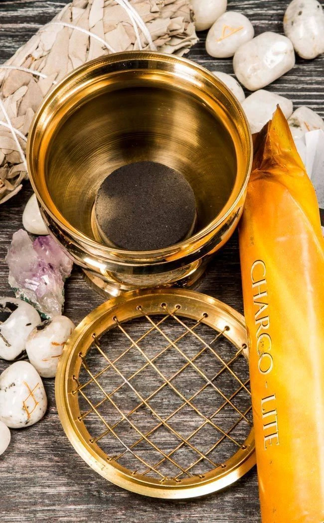 Brass Charcoal Incense Burner 5 Brass Charcoal Incense Burner