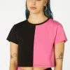 Black Friday Clothing Bright Contrast Crop Top