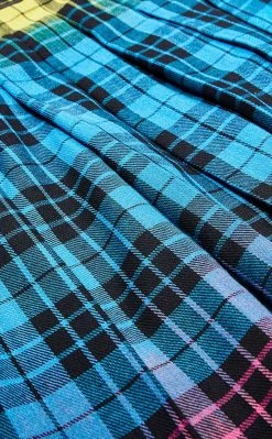 Punk Rave Bright Stuff Tartan Skirt Clothing