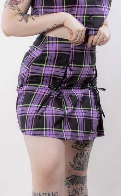 Black Friday Bright Tartan Skirt