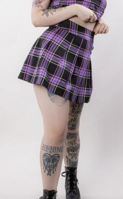 Black Friday Bright Tartan Skort