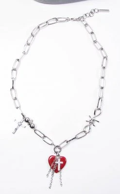 Cold Black Heart Jewellery Bulletproof Heart Necklace