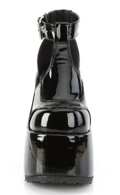 Demonia CAMEL-103 Black Patent Platform Mary Janes Shoes