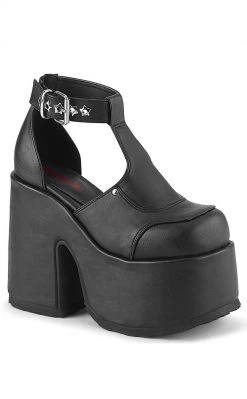 Demonia CAMEL-103 Black Vegan Mary Janes (Au Stock)