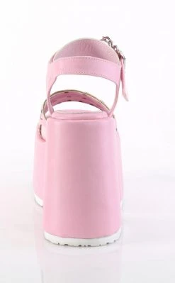 Demonia Shoes CAMEL-17 Baby Pink Platform Spider Sandals
