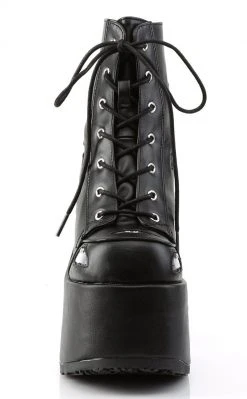 Demonia CAMEL-201 Black Hologram Bat Boots Shoes