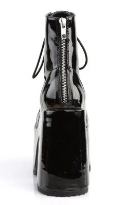 Demonia Shoes CAMEL-203 Black Patent Ankle Boots