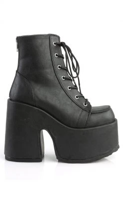Demonia CAMEL-203 Black Vegan Ankle Boots Shoes