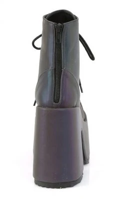 Demonia CAMEL-203 Green Multi Reflective Ankle Boots