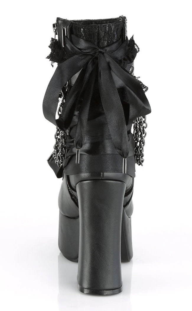 Demonia CHARADE-110 Black Lace Boots 6 Demonia CHARADE-110 Black Lace Boots