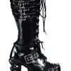 Demonia CHARADE-206 Black Boots Shoes