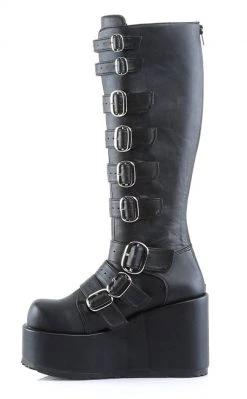 Demonia Shoes CONCORD-108 Black Boots