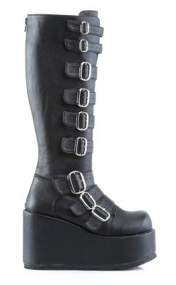 Demonia Shoes CONCORD-108 Black Boots