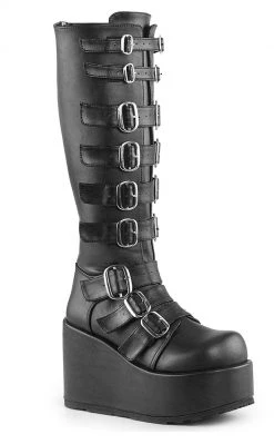 Demonia Shoes CONCORD-108 Black Boots
