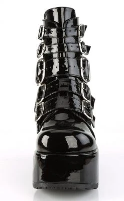 Demonia Shoes CONCORD-57 Black Patent Boots