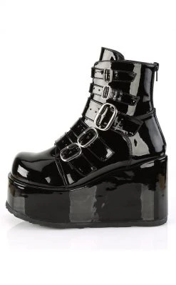 Demonia Shoes CONCORD-57 Black Patent Boots 9 Demonia Shoes CONCORD-57 Black Patent Boots