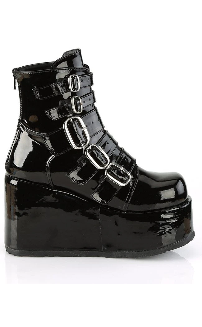 Demonia Shoes CONCORD-57 Black Patent Boots 7 Demonia Shoes CONCORD-57 Black Patent Boots