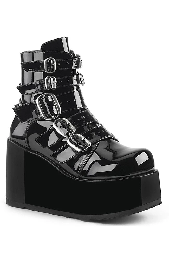 Demonia Shoes CONCORD-57 Black Patent Boots 3 Demonia Shoes CONCORD-57 Black Patent Boots