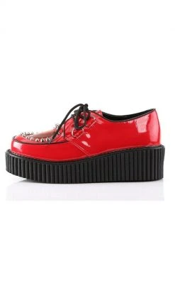 Demonia CREEPER-108 Red Patent Creepers