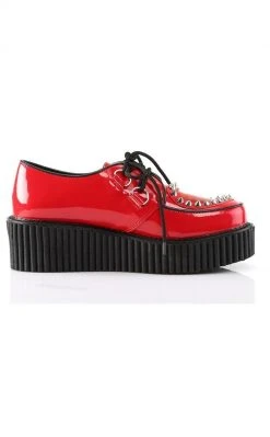 Demonia CREEPER-108 Red Patent Creepers