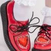 Demonia CREEPER-108 Red Patent Creepers 2 Demonia CREEPER-108 Red Patent Creepers