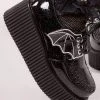 Demonia CREEPER-205 Black Glitter Vinyl Creepers Shoes
