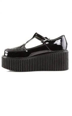 Demonia CREEPER-214 Black Patent Creepers