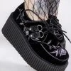 Demonia CREEPER-219 Black Velvet Creepers 1 Demonia CREEPER-219 Black Velvet Creepers