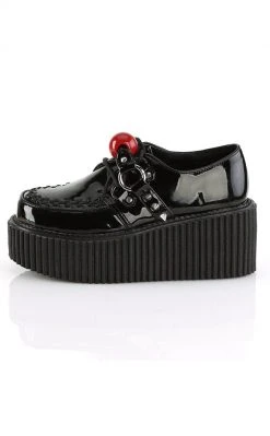 Demonia CREEPER-222 Black Patent Creepers Shoes