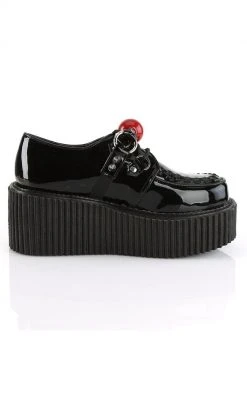 Demonia CREEPER-222 Black Patent Creepers Shoes