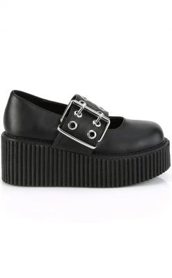 Demonia Sale CREEPER-230 Black Vegan Mary Janes (Last Pair: Size 10)