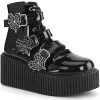 Demonia Shoes CREEPER-260 Black Patent Creeper Boots 2 Demonia Shoes CREEPER-260 Black Patent Creeper Boots