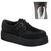 Demonia Shoes CREEPER-402S Black Suede Creepers