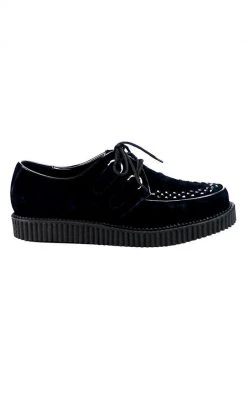 Demonia CREEPER-602S Black Suede Creepers Shoes